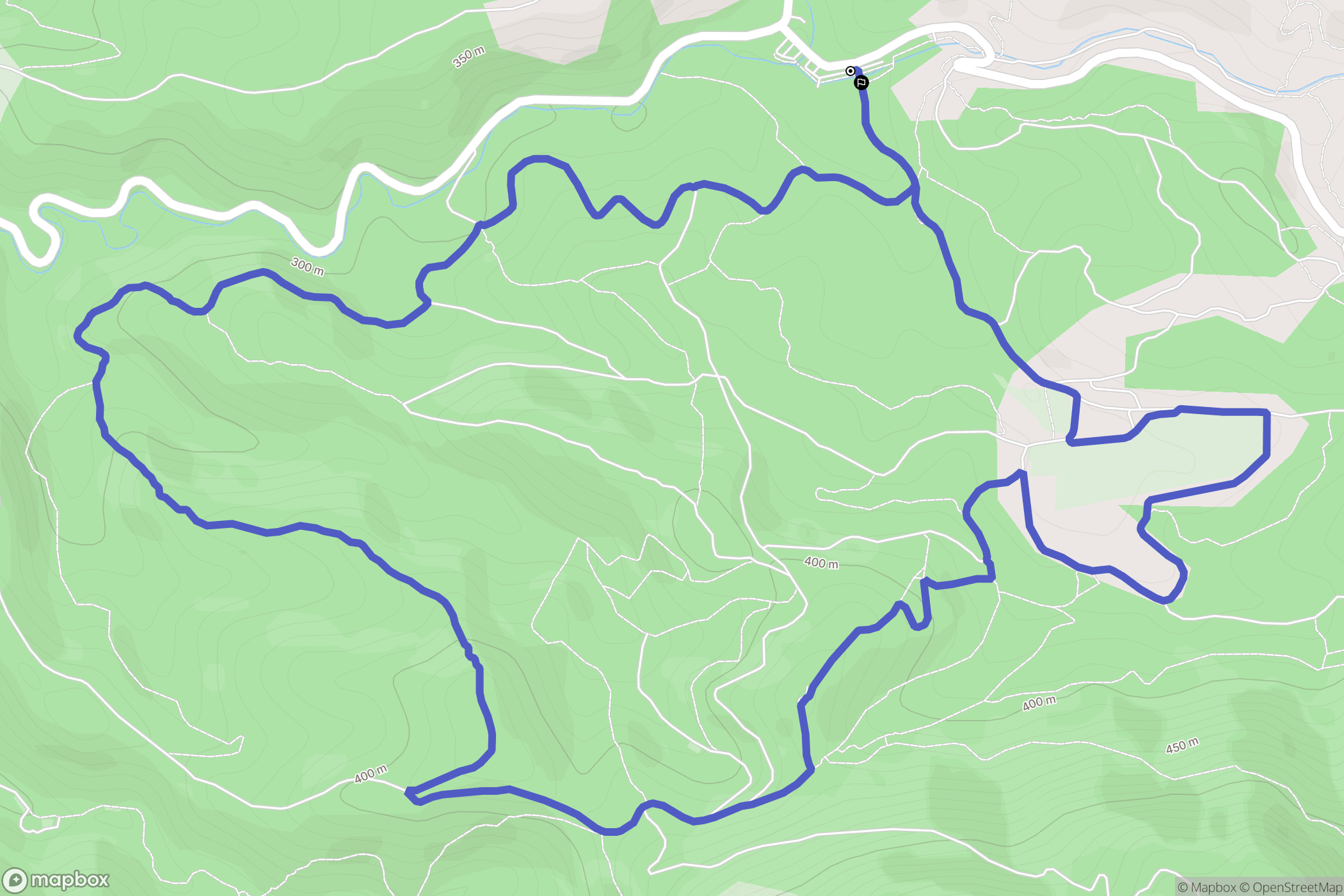 Allauch : carte du parcours de randonnée - France