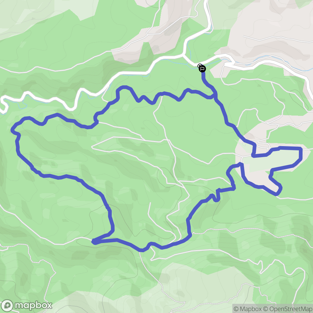 Allauch : carte du parcours de randonnée - France