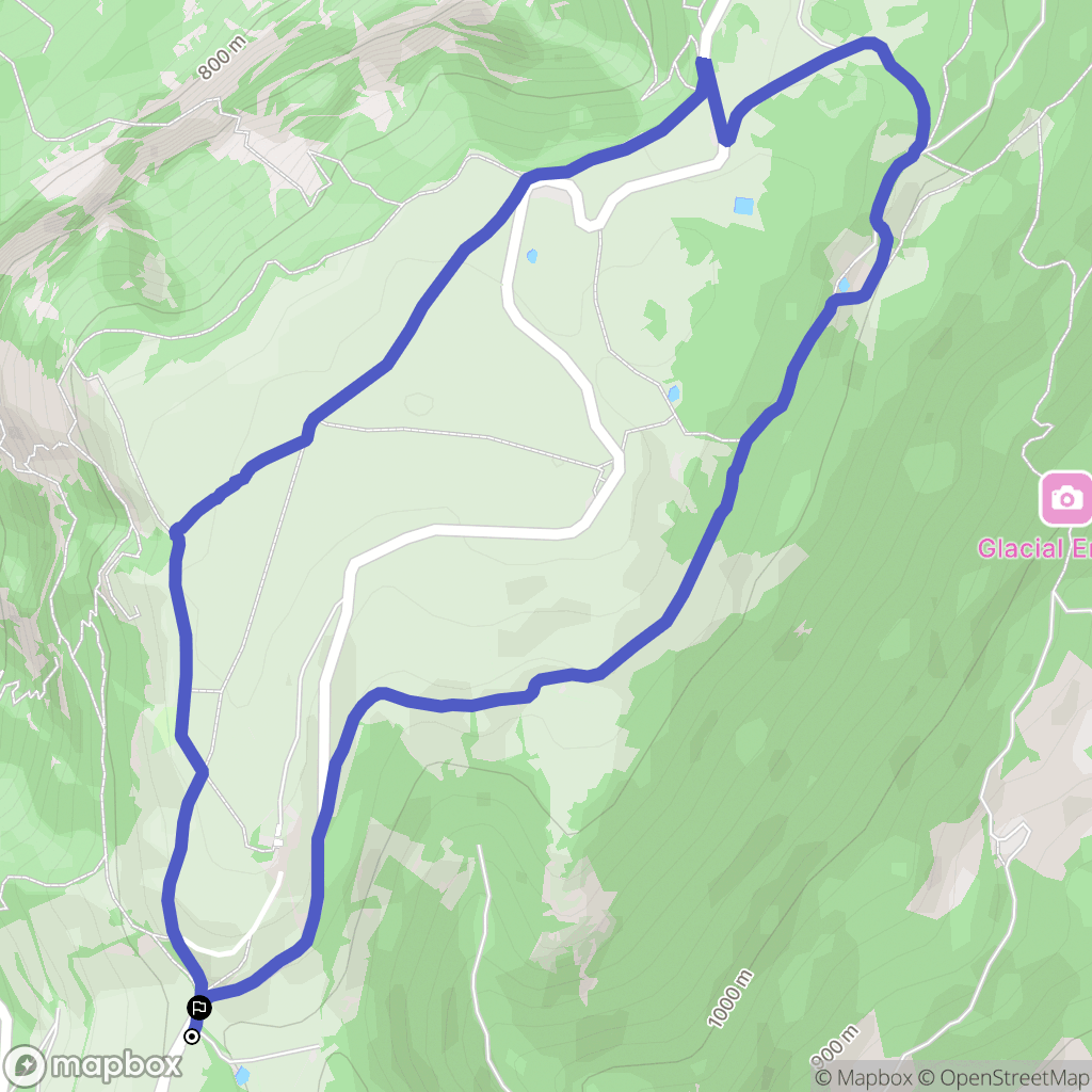 La Muraz : carte du parcours de randonnée - France
