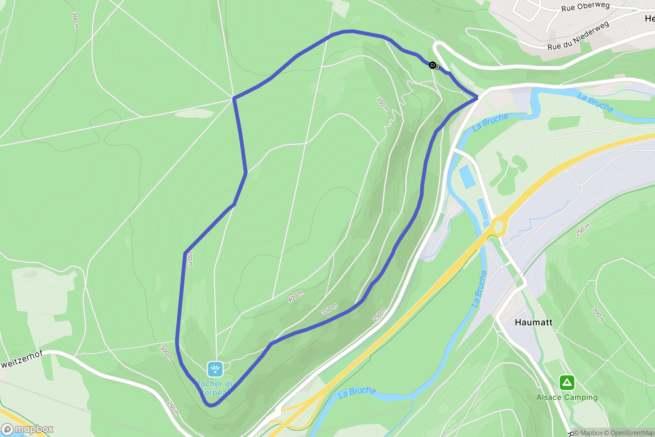 Heiligenberg : carte du parcours de randonnée - France