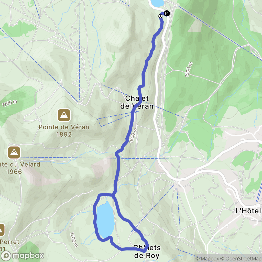 Taninges : carte du parcours de randonnée - France