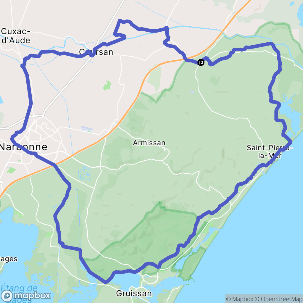 Fleury : carte du parcours de randonnée - France