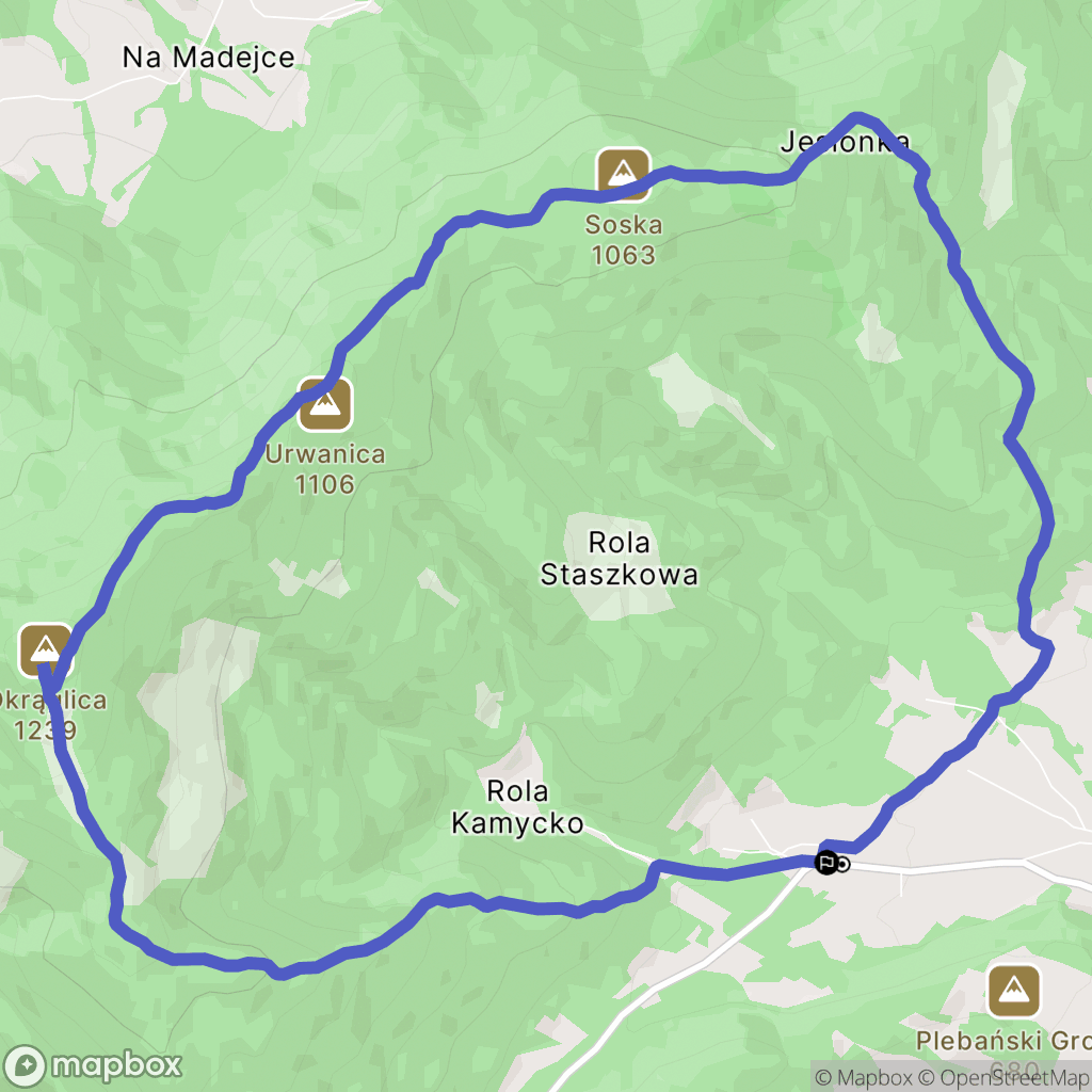 Sidzina: mapa trasy - Poland