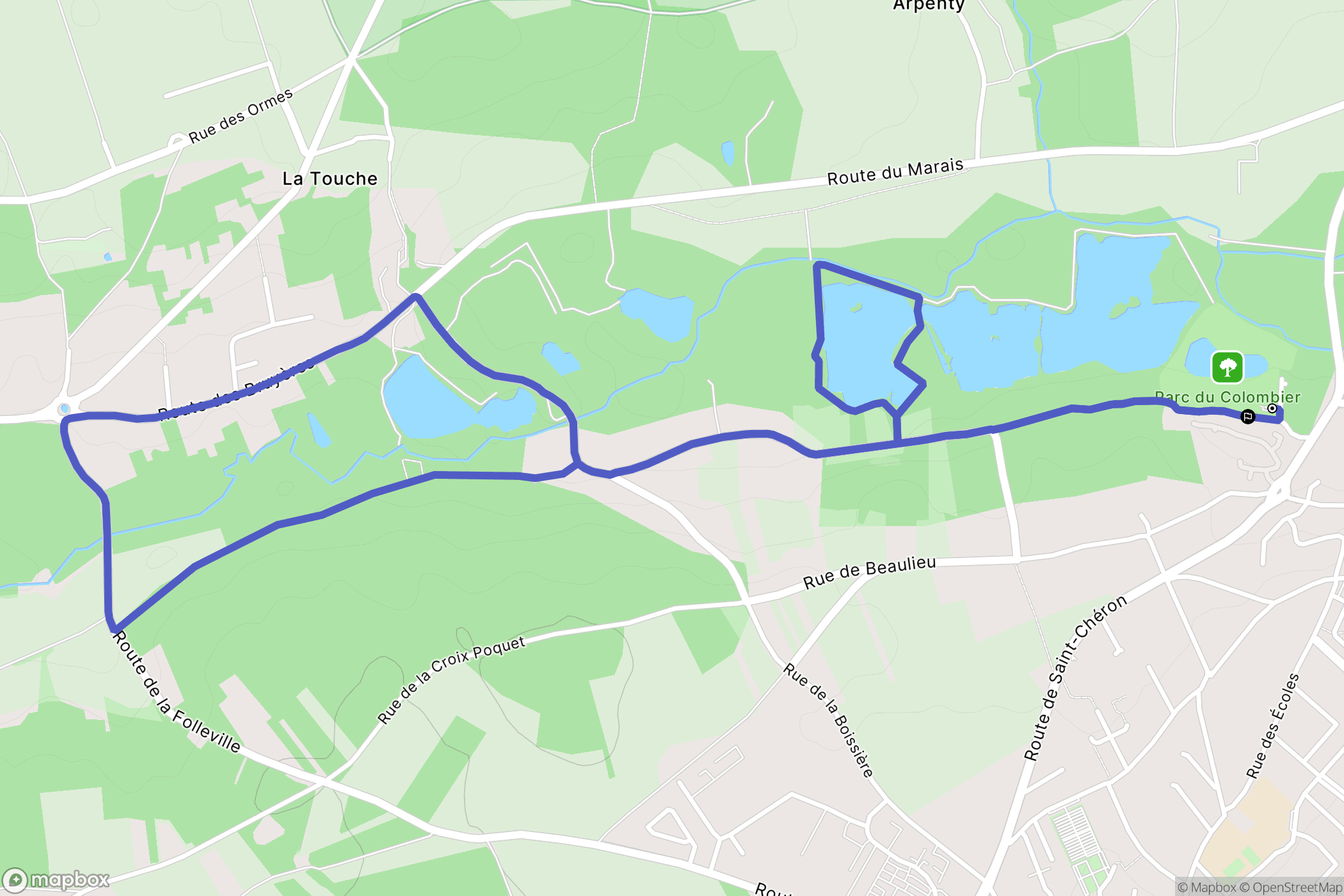 Breuillet : carte du parcours de randonnée - France