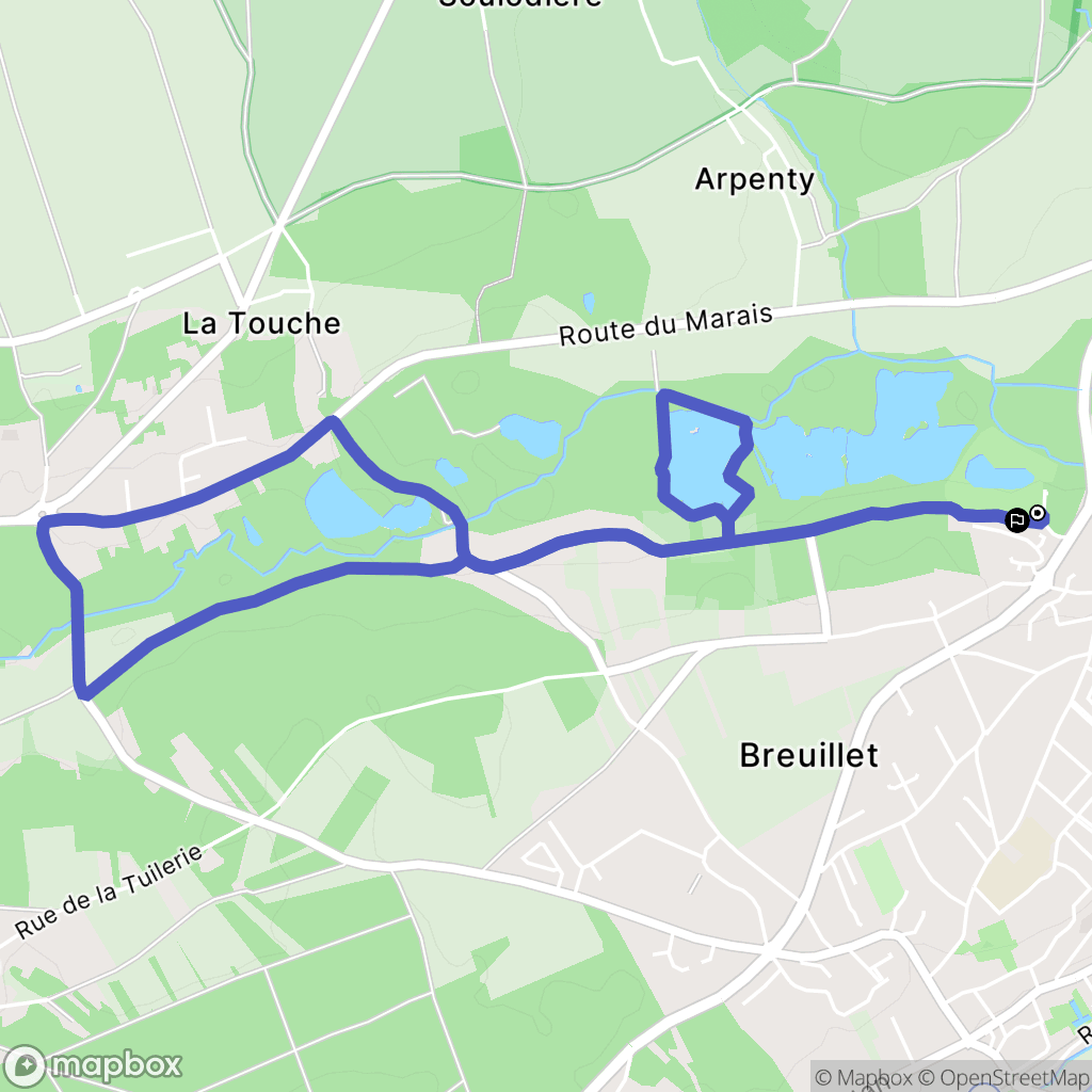 Breuillet : carte du parcours de randonnée - France