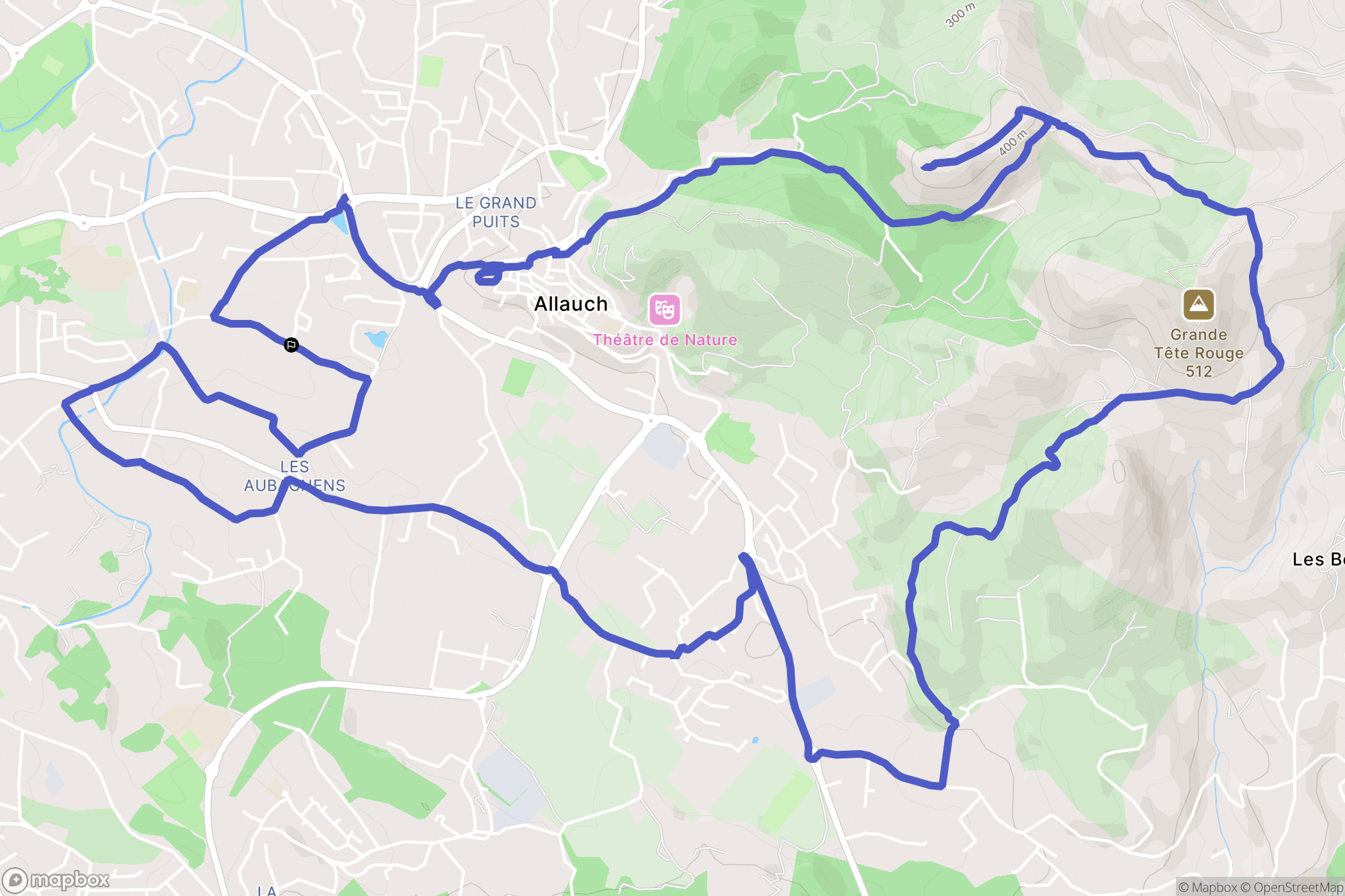 Allauch : carte du parcours de randonnée - France