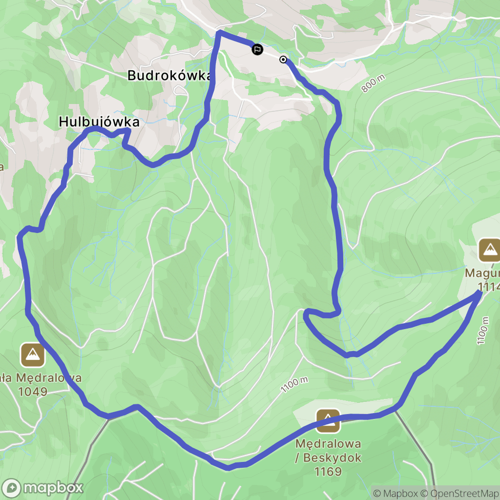 Przyborów: mapa trasy - Poland