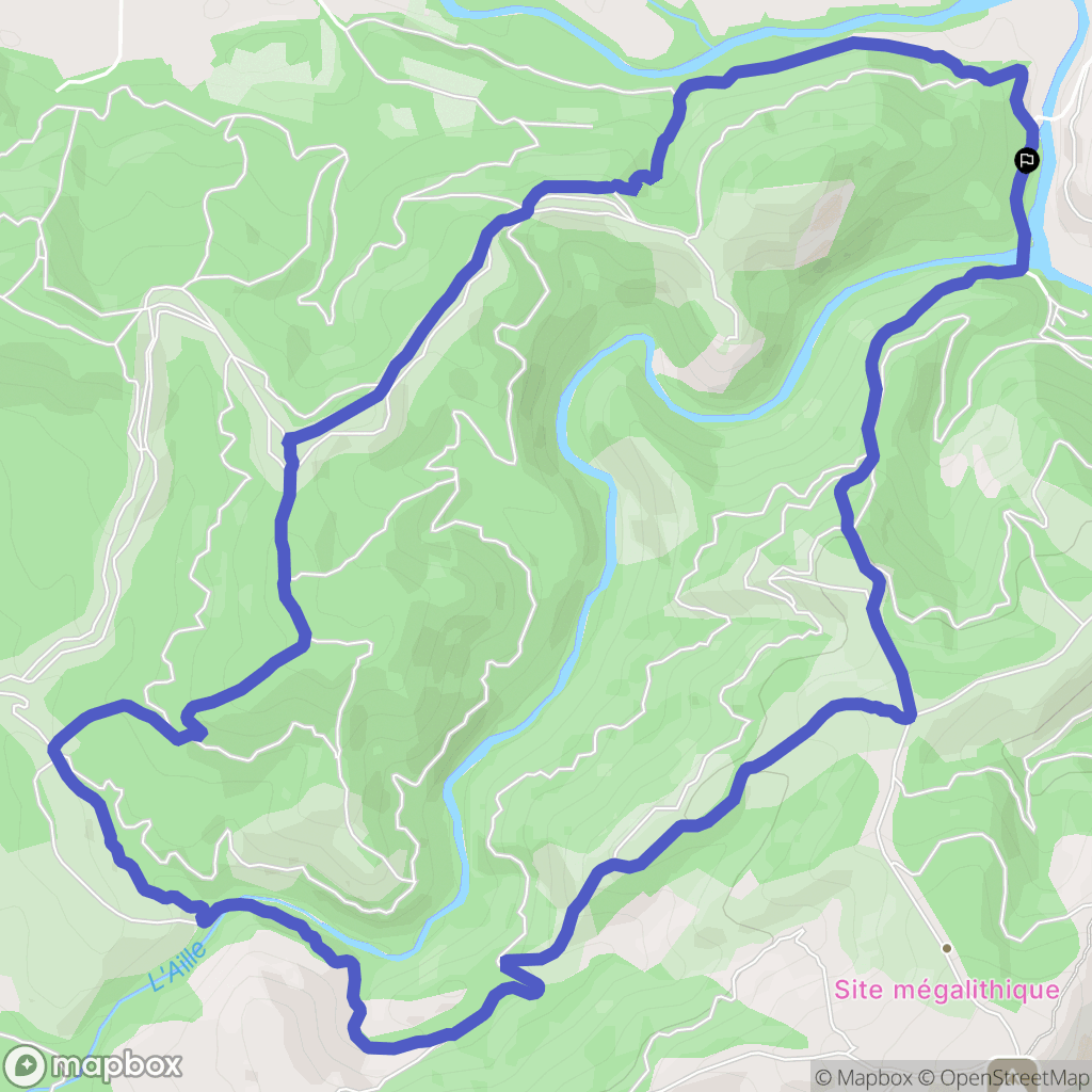 Les Arcs : carte du parcours de randonnée - France