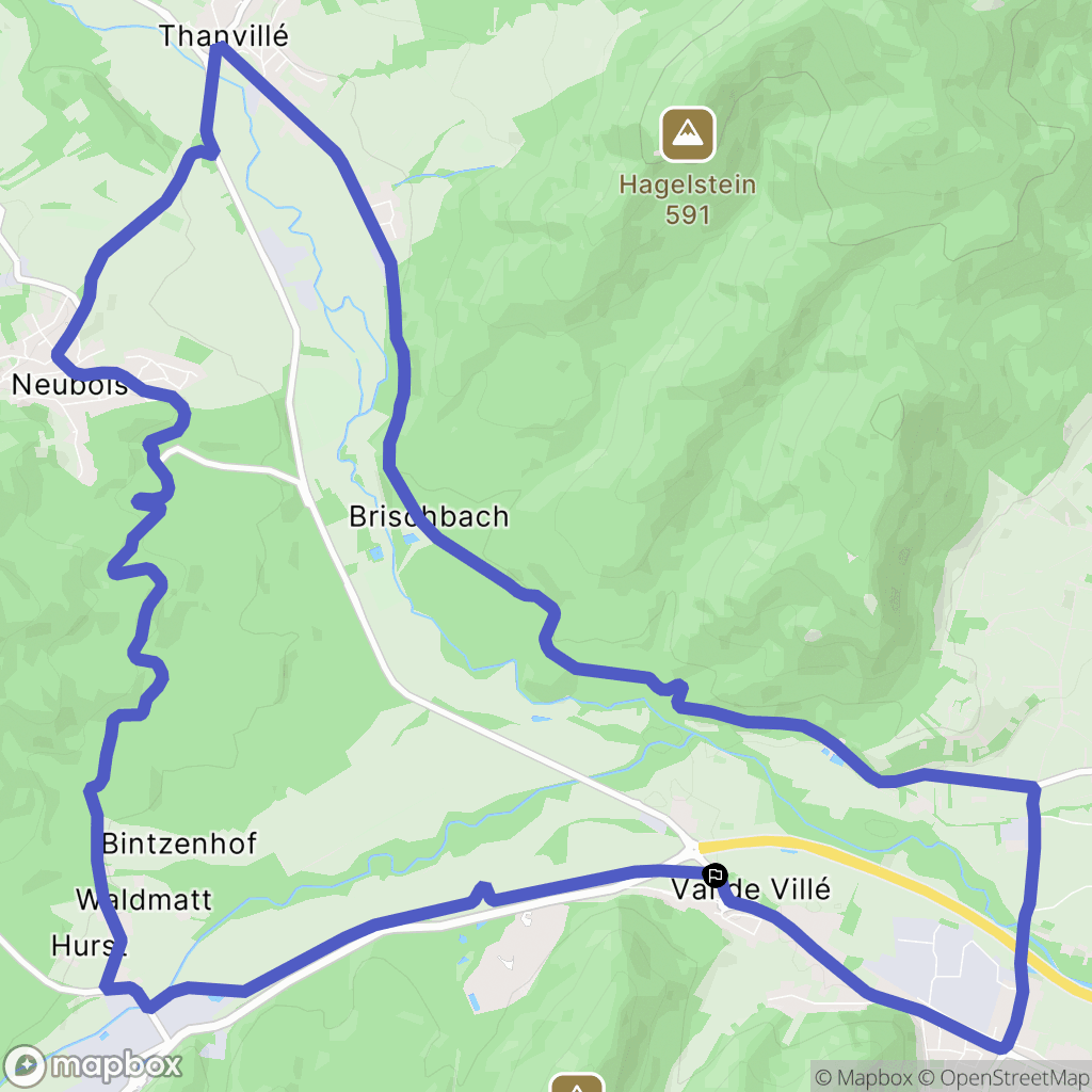 Châtenois : carte du parcours de randonnée - France