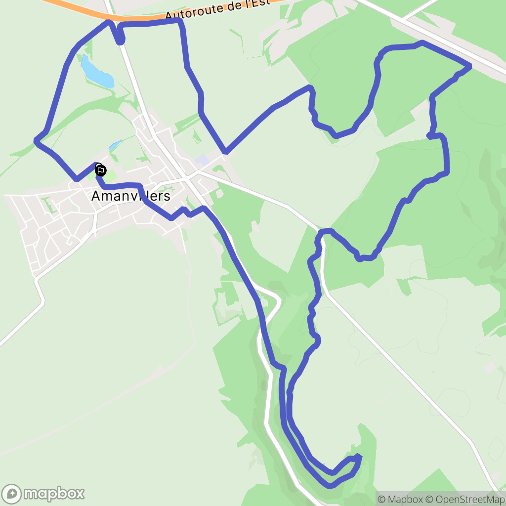 Amanvillers : carte du parcours de randonnée - France