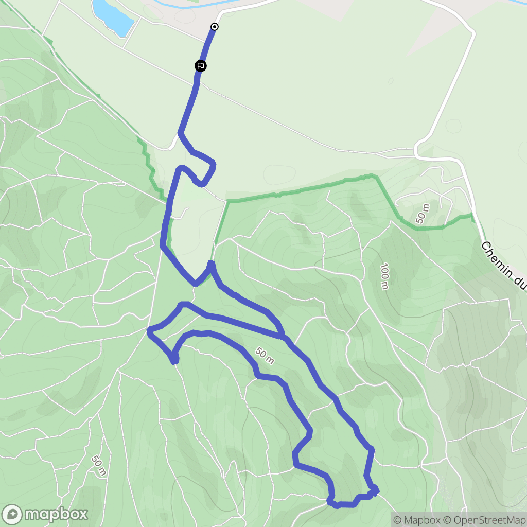 Hyères : carte du parcours de randonnée - France