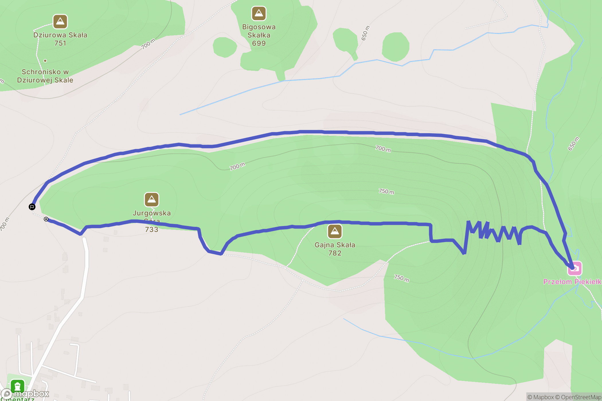 Dursztyn: mapa trasy - Poland