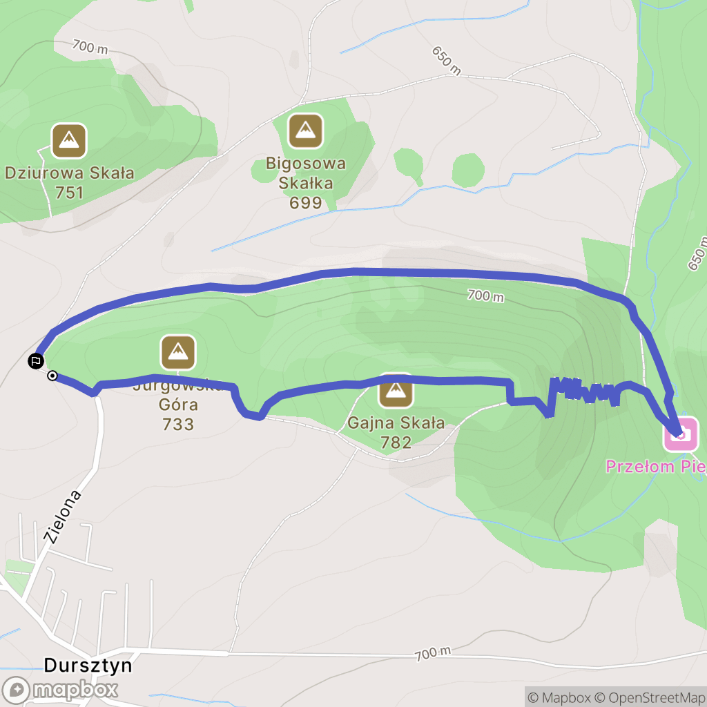 Dursztyn: mapa trasy - Poland