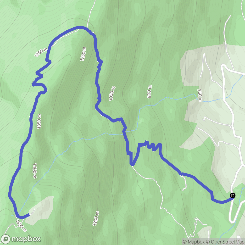 Thônes : carte du parcours de randonnée - France