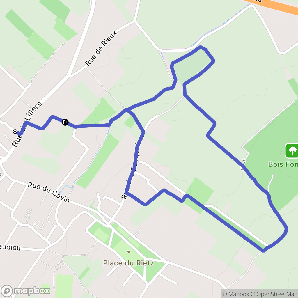 Burbure : carte du parcours de randonnée - France