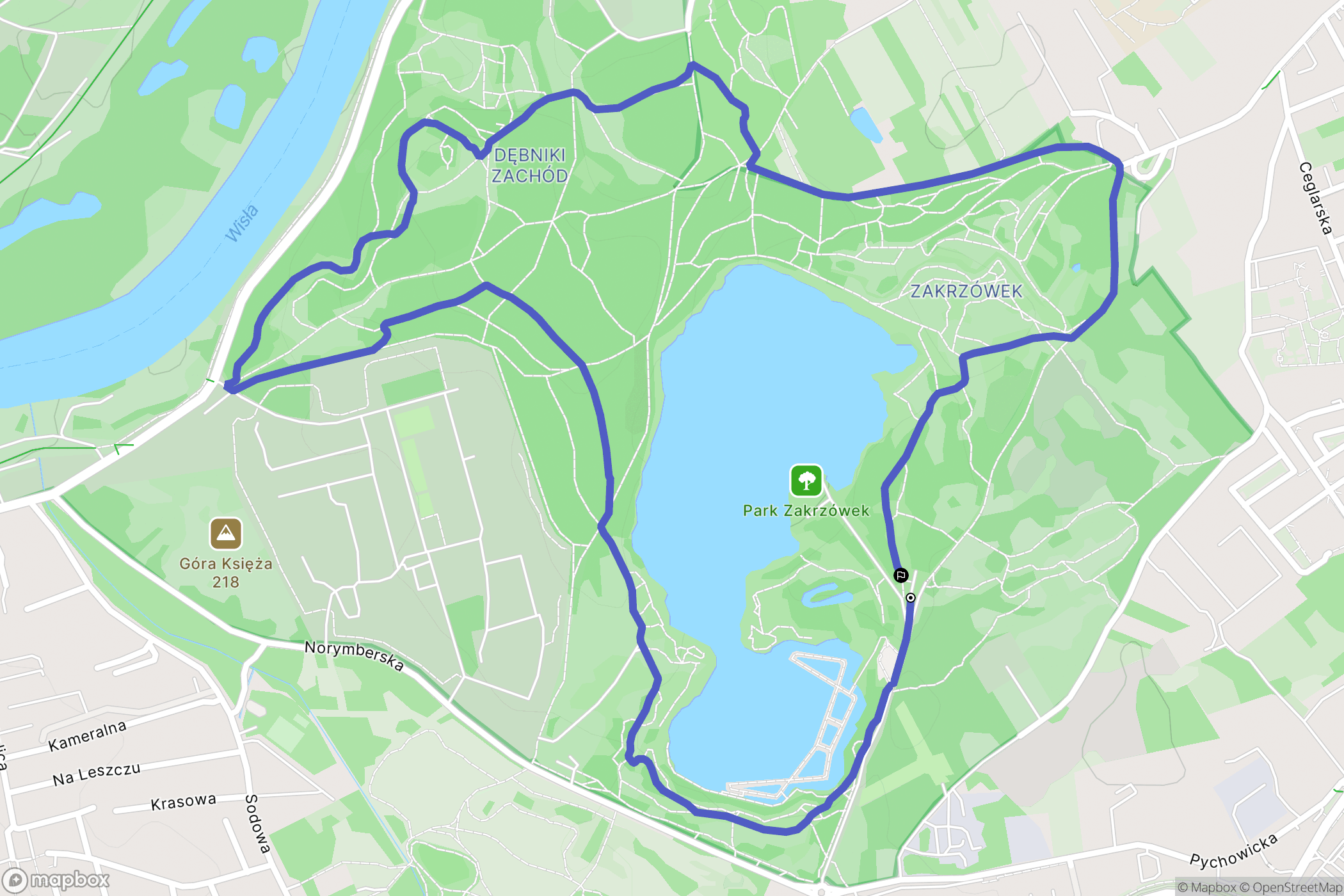 Kraków: mapa trasy - Poland