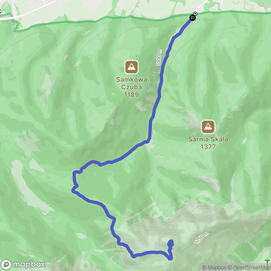 Zakopane: mapa trasy - Poland