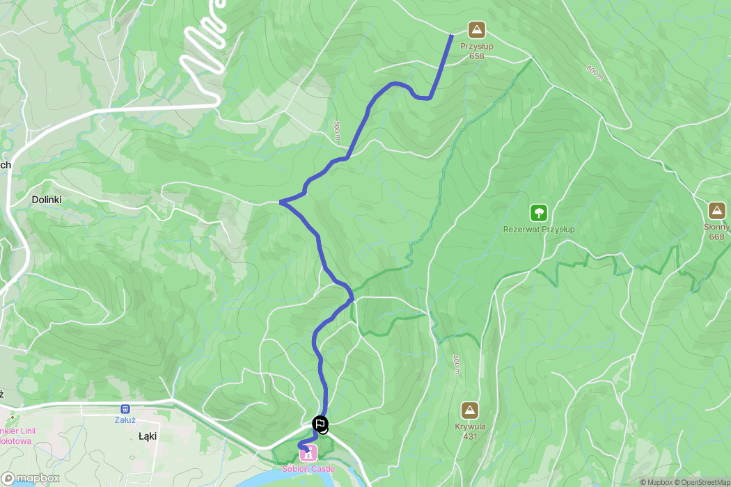 Manasterzec: mapa trasy - Poland