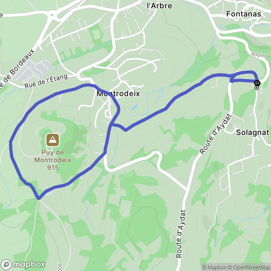 Orcines : carte du parcours de randonnée - France