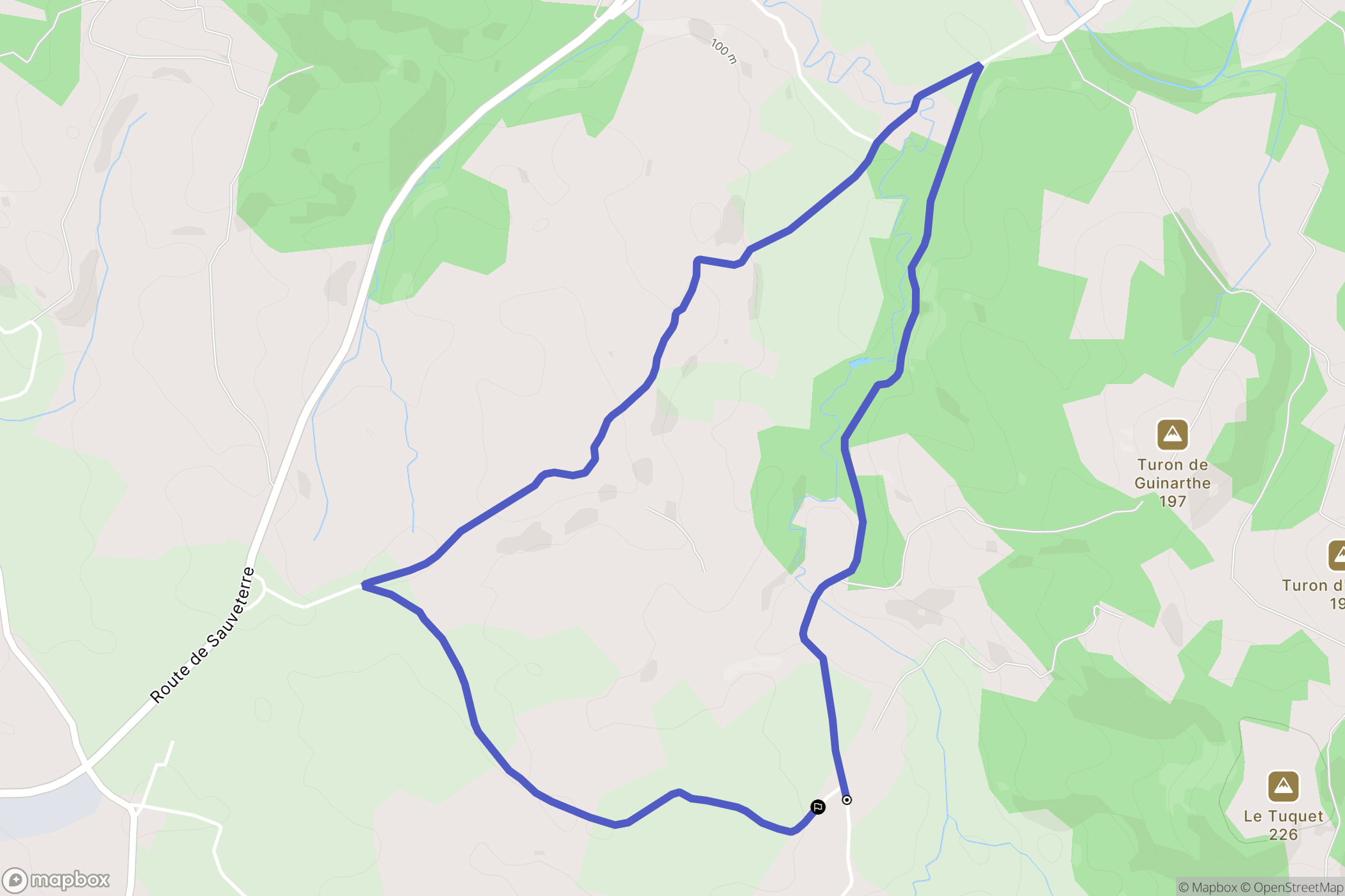 Domezain-Berraute : carte du parcours de randonnée - France