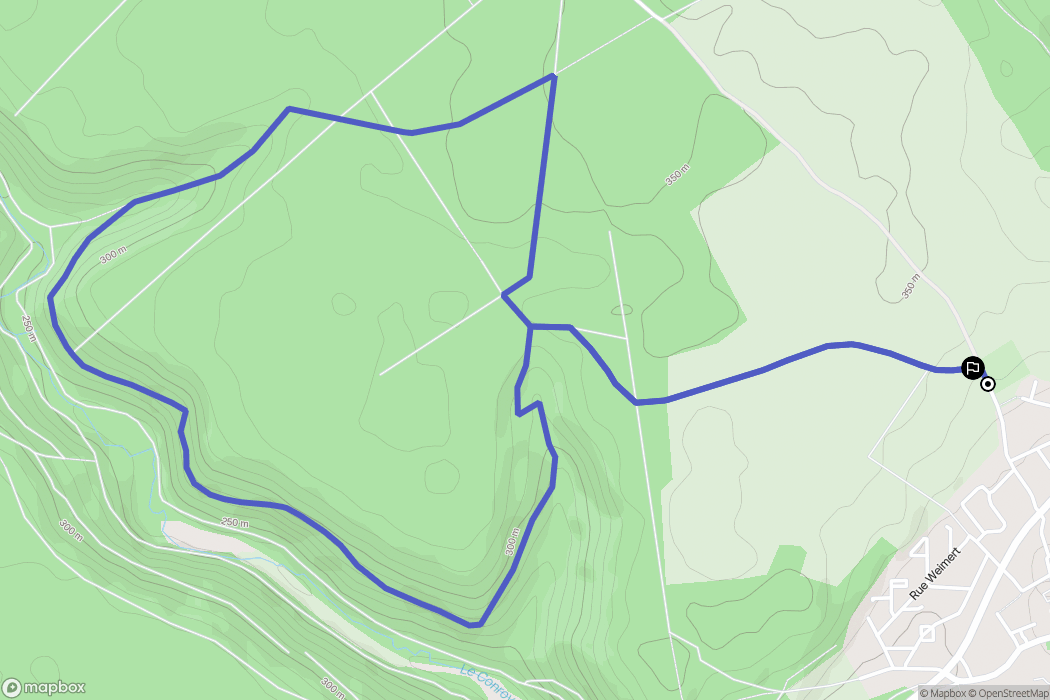 Neufchef : carte du parcours de randonnée - France