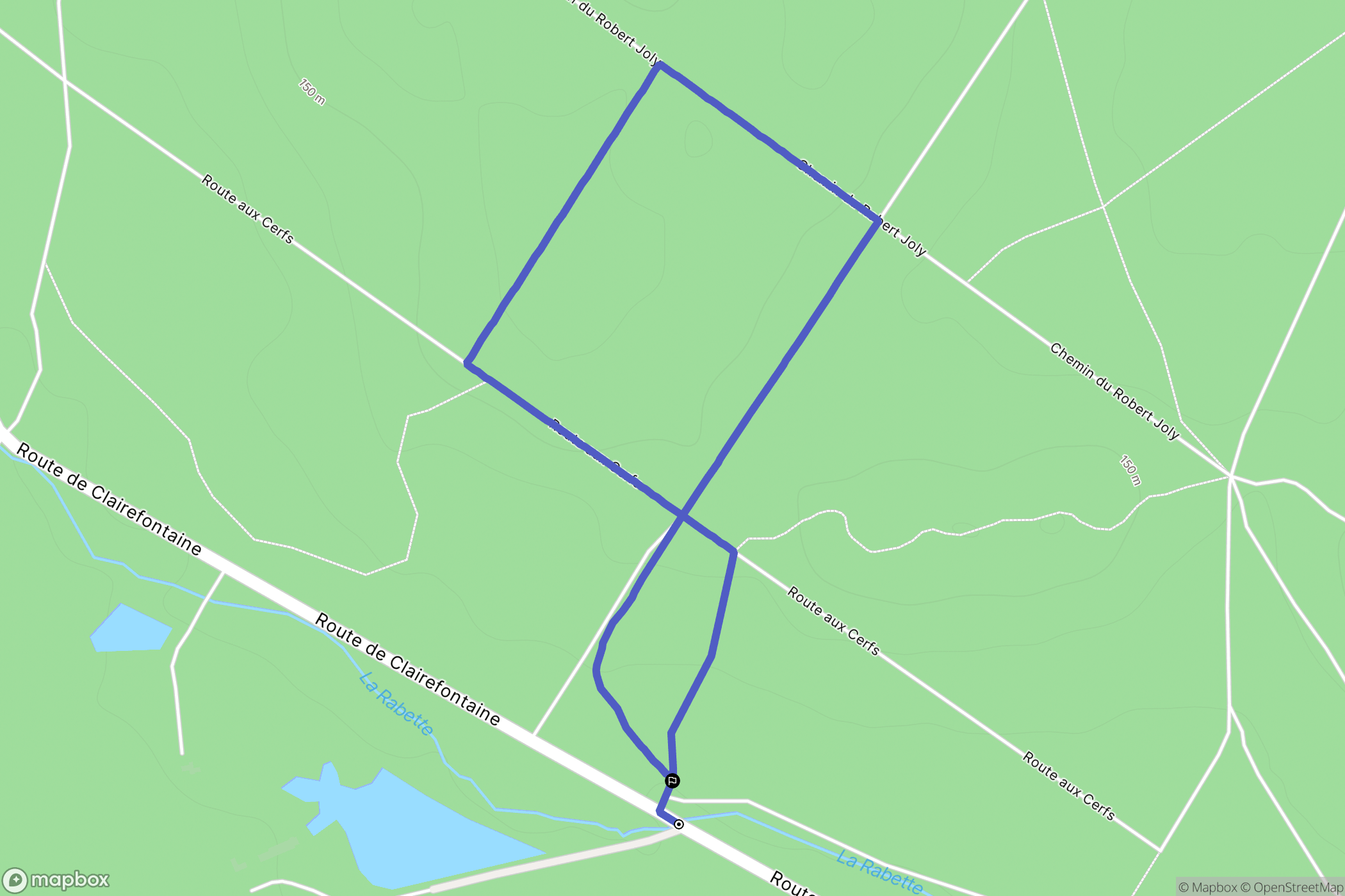 Rochefort-en-Yvelines : carte du parcours de randonnée - France