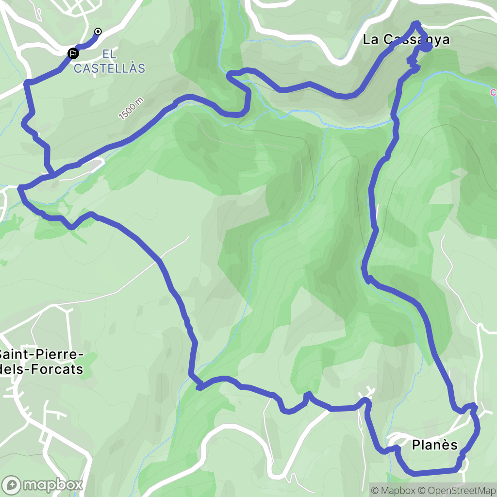 Mont-Louis : carte du parcours de randonnée - France