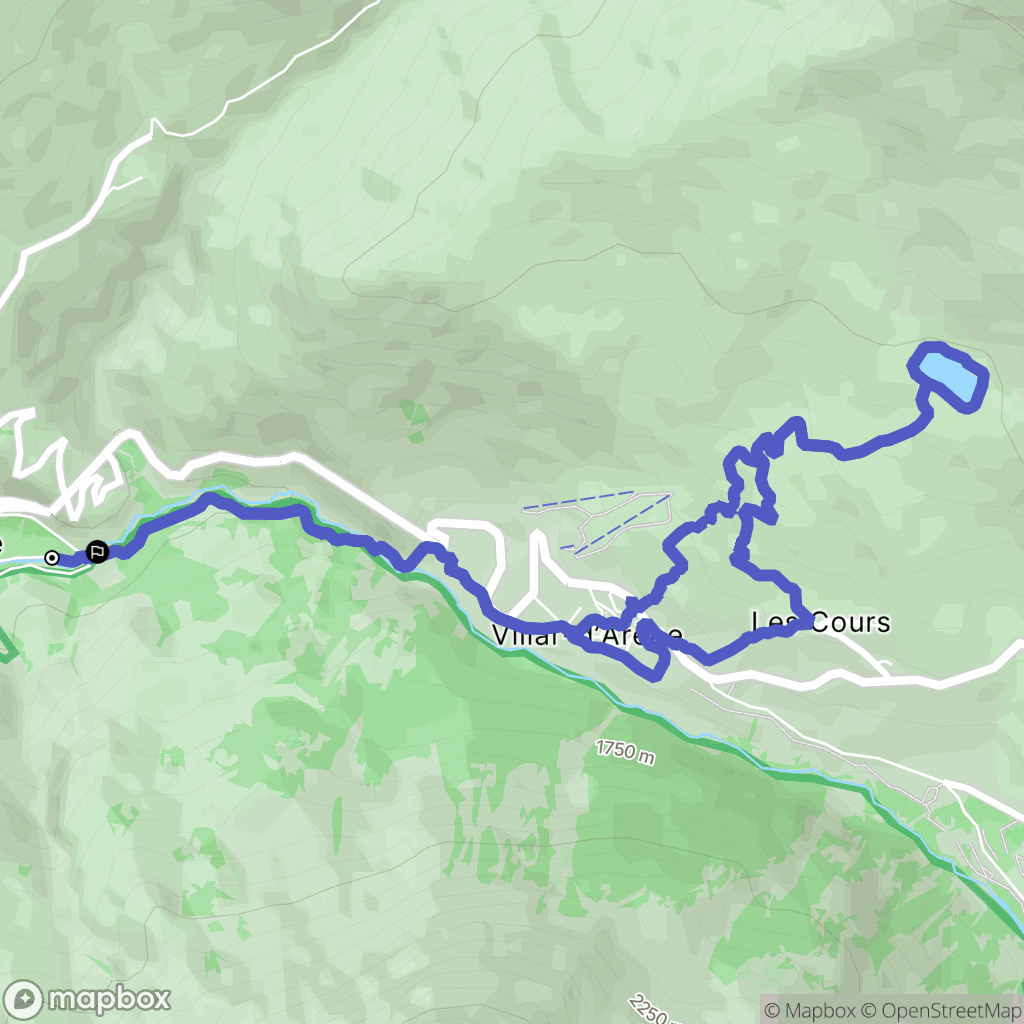 La Grave : carte du parcours de randonnée - France