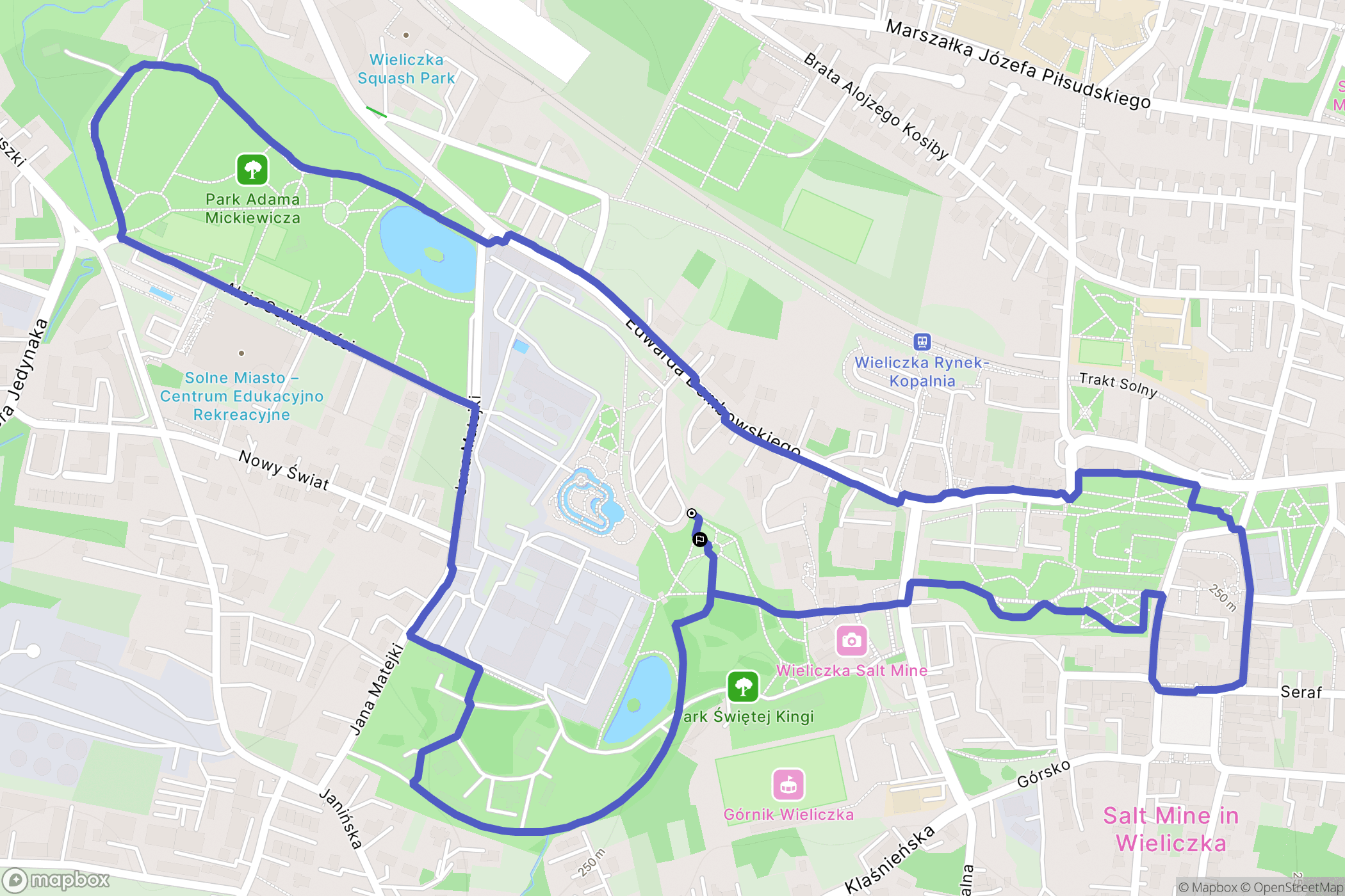 Wieliczka: mapa trasy - Poland