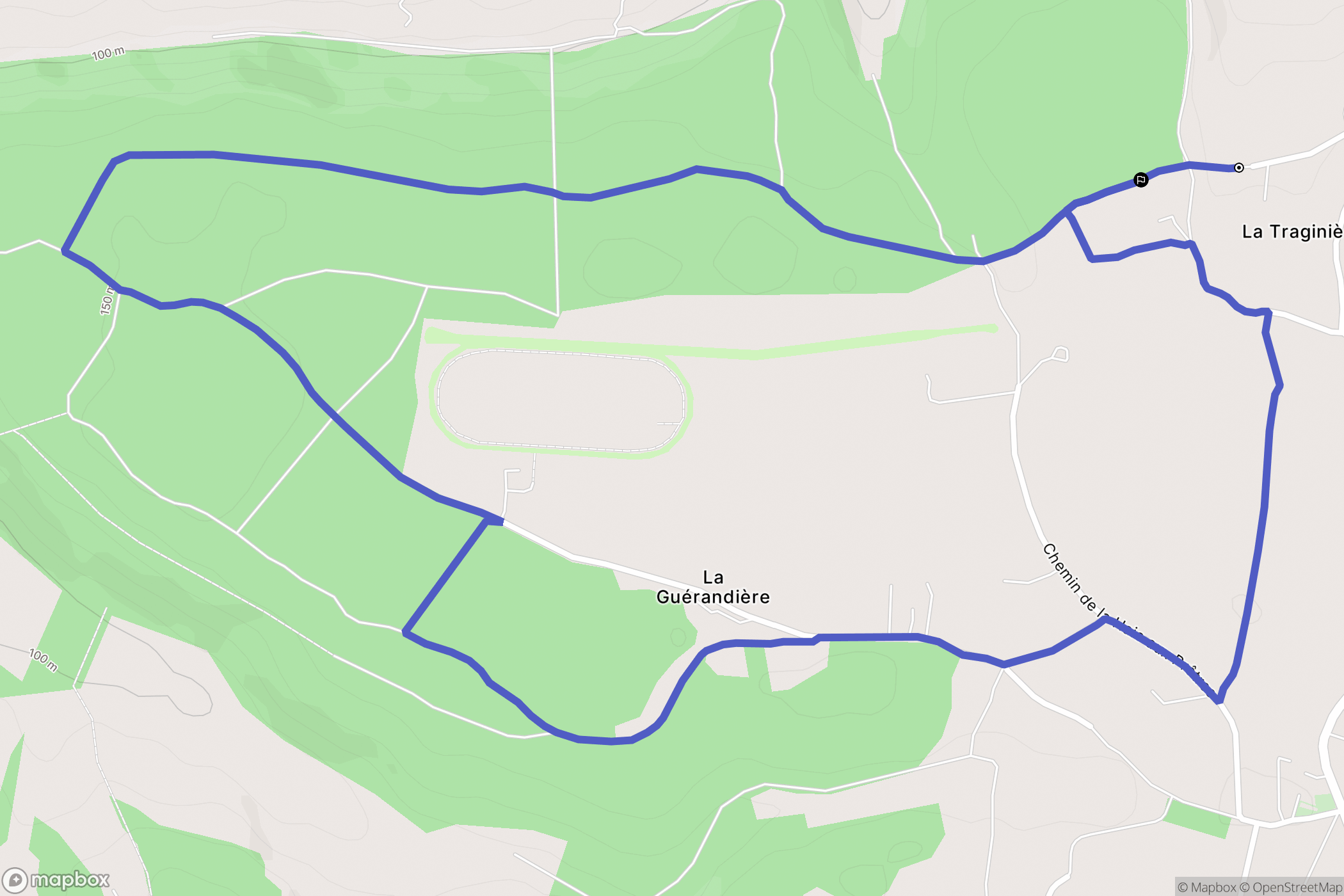 Ouilly-du-Houley : carte du parcours de randonnée - France