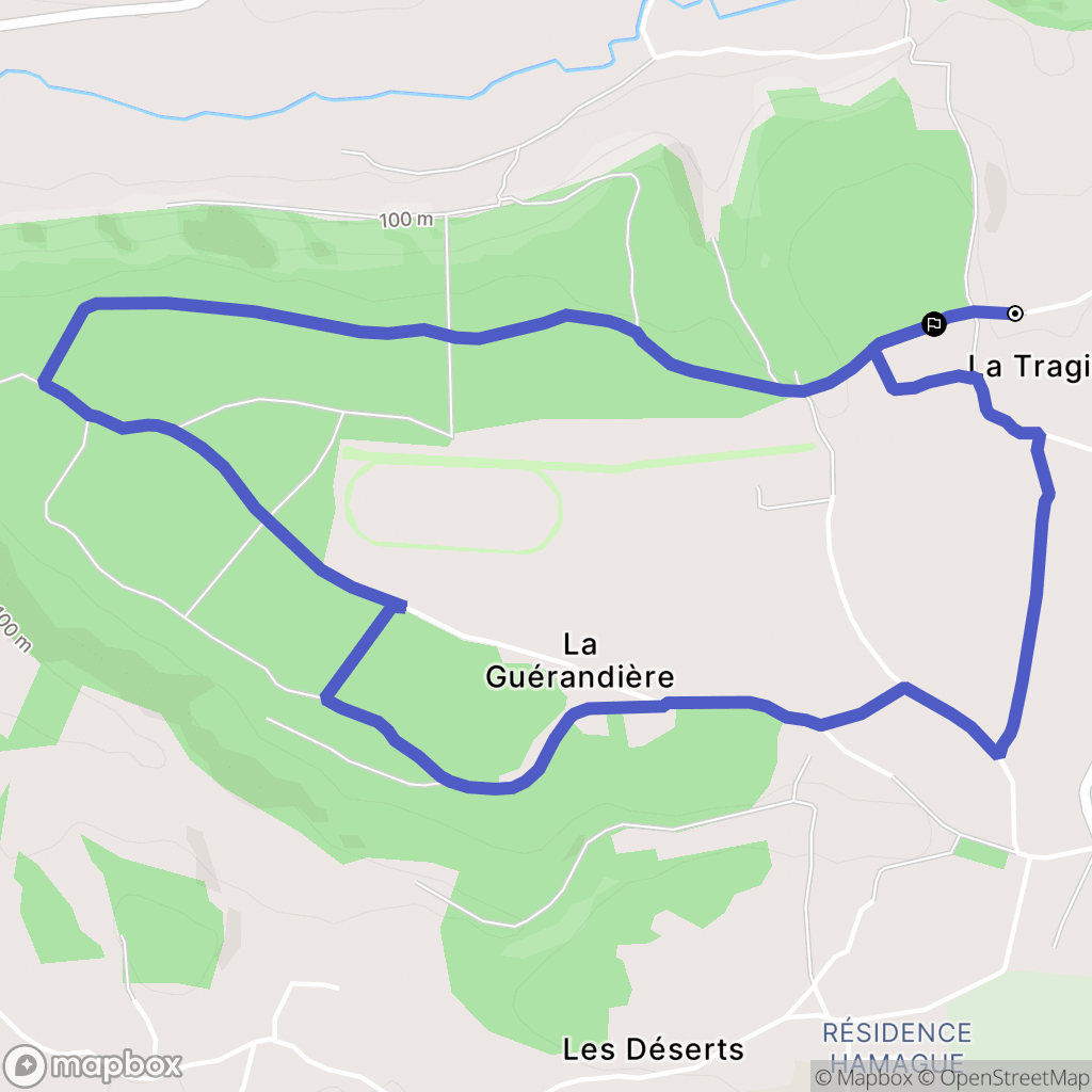 Ouilly-du-Houley : carte du parcours de randonnée - France