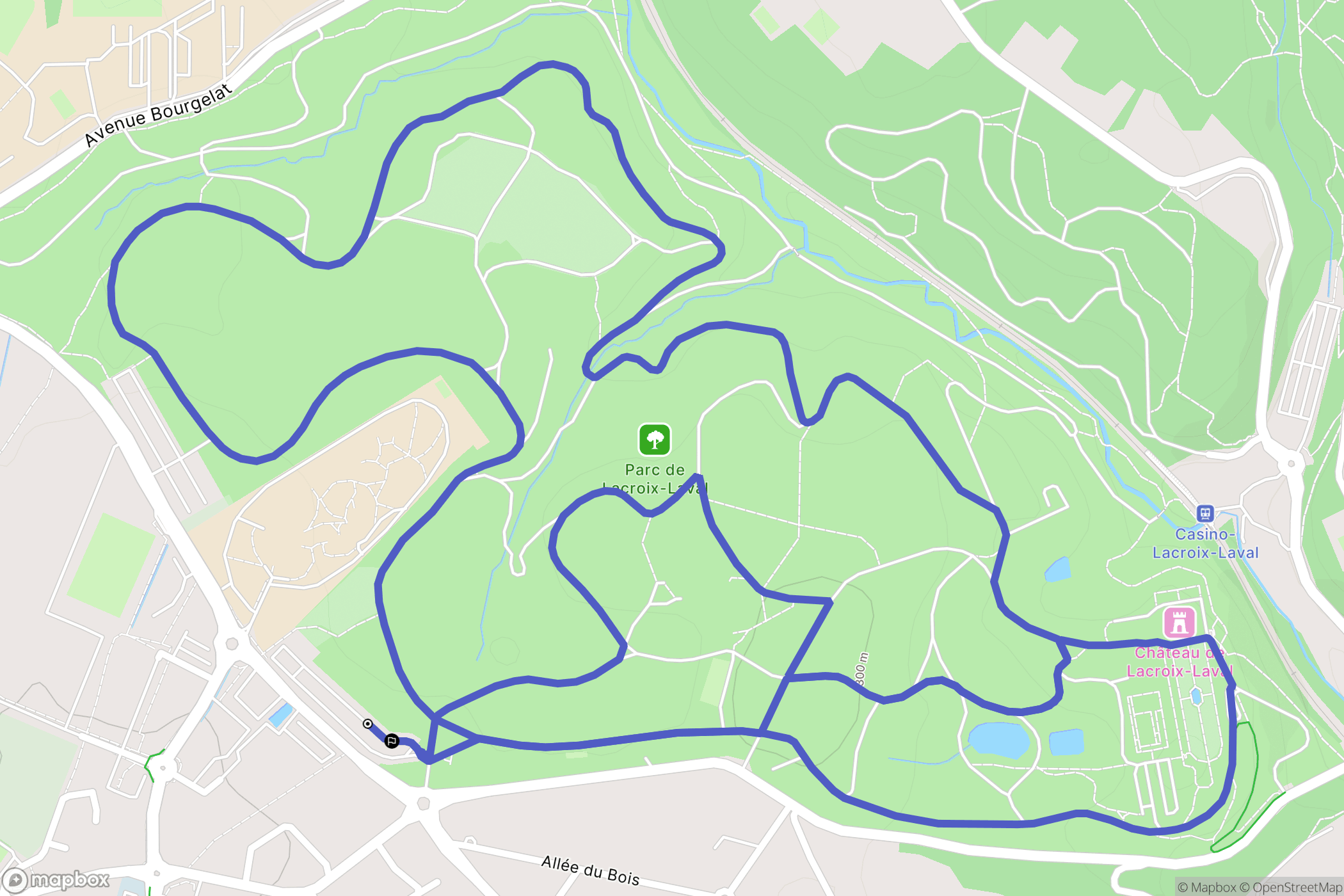Marcy-l'Étoile : carte du parcours de randonnée - France