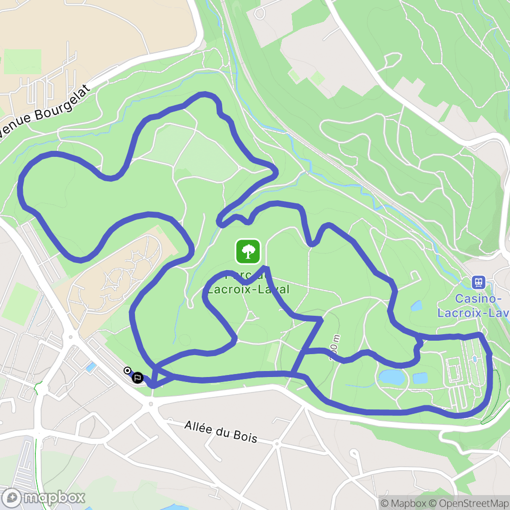 Marcy-l'Étoile : carte du parcours de randonnée - France