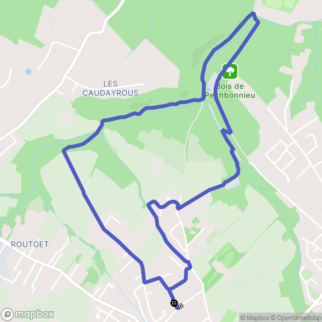 Pechbonnieu : carte du parcours de randonnée - France