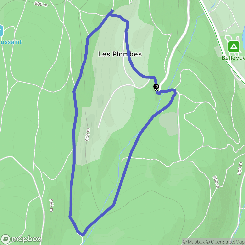 Xonrupt-Longemer : carte du parcours de randonnée - France