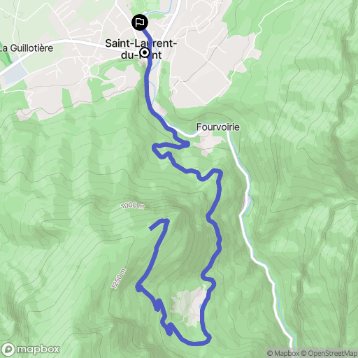 Saint-Laurent-du-Pont : carte du parcours de randonnée - France