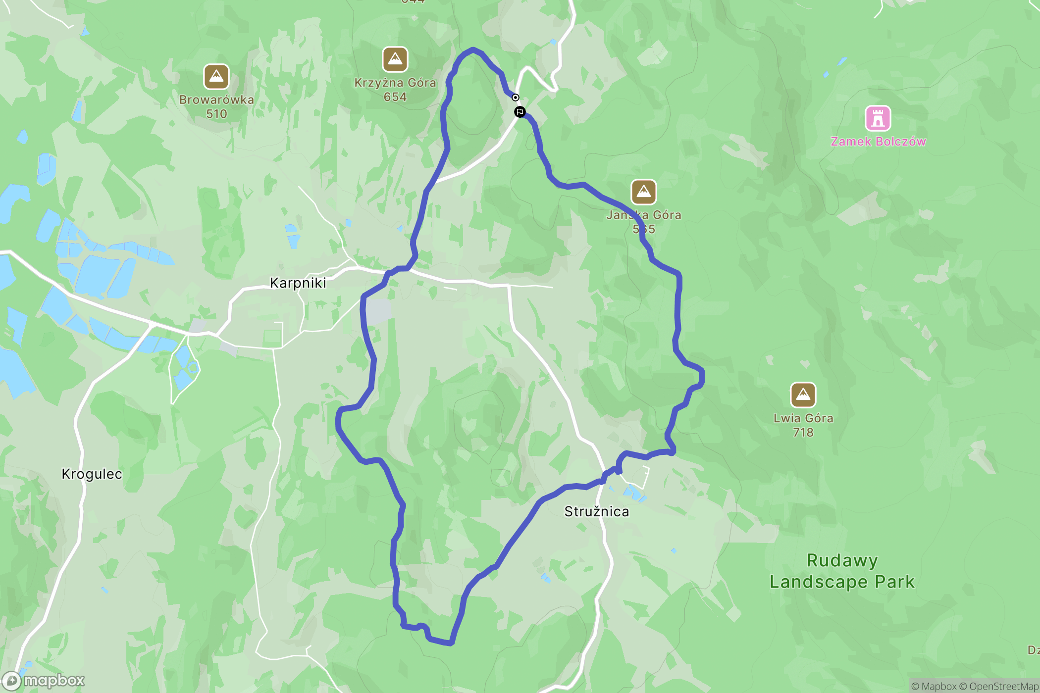 Karpniki: mapa trasy - Poland