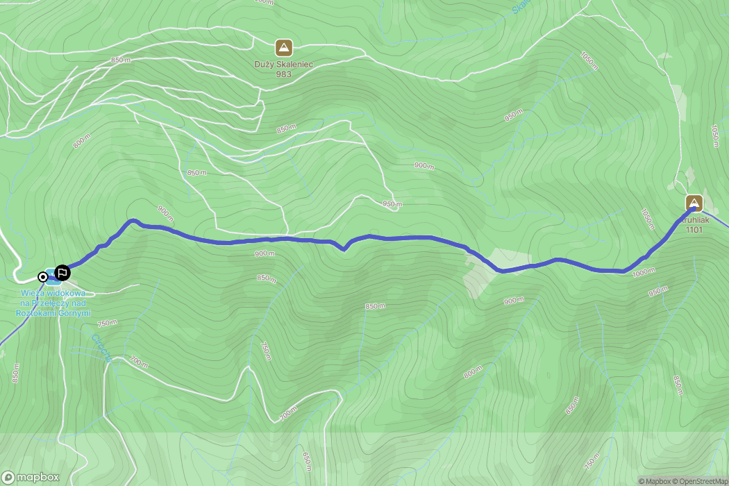 Przysłup: mapa trasy - Poland