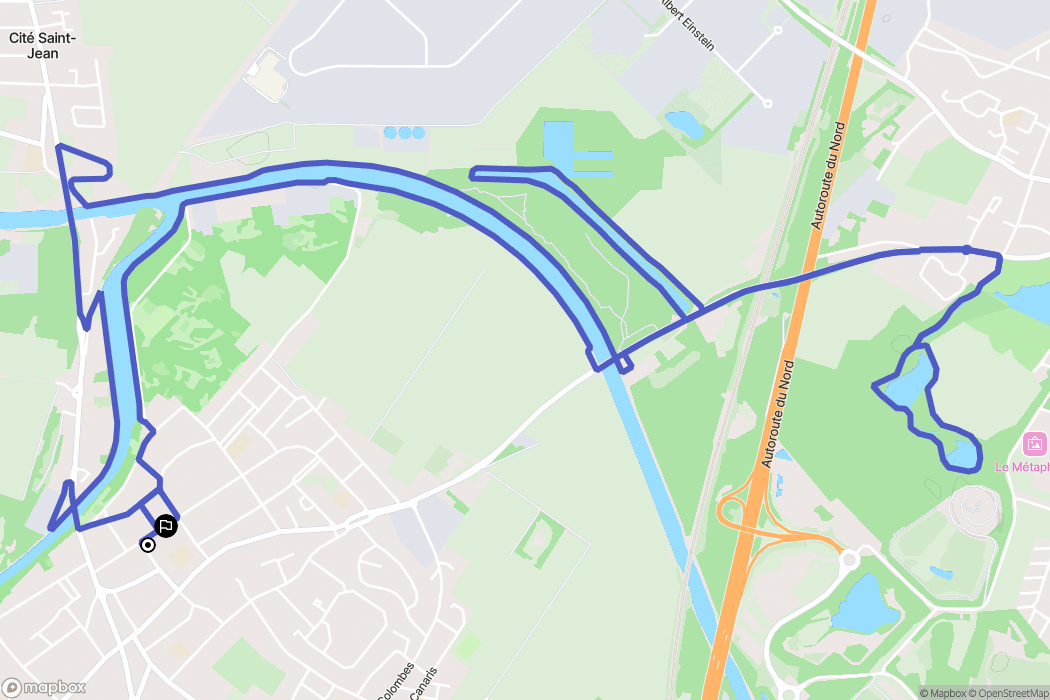 Courrières : carte du parcours de randonnée - France