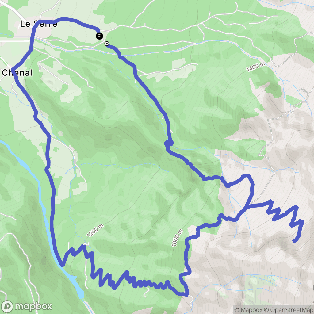 Tréminis : carte du parcours de randonnée - France