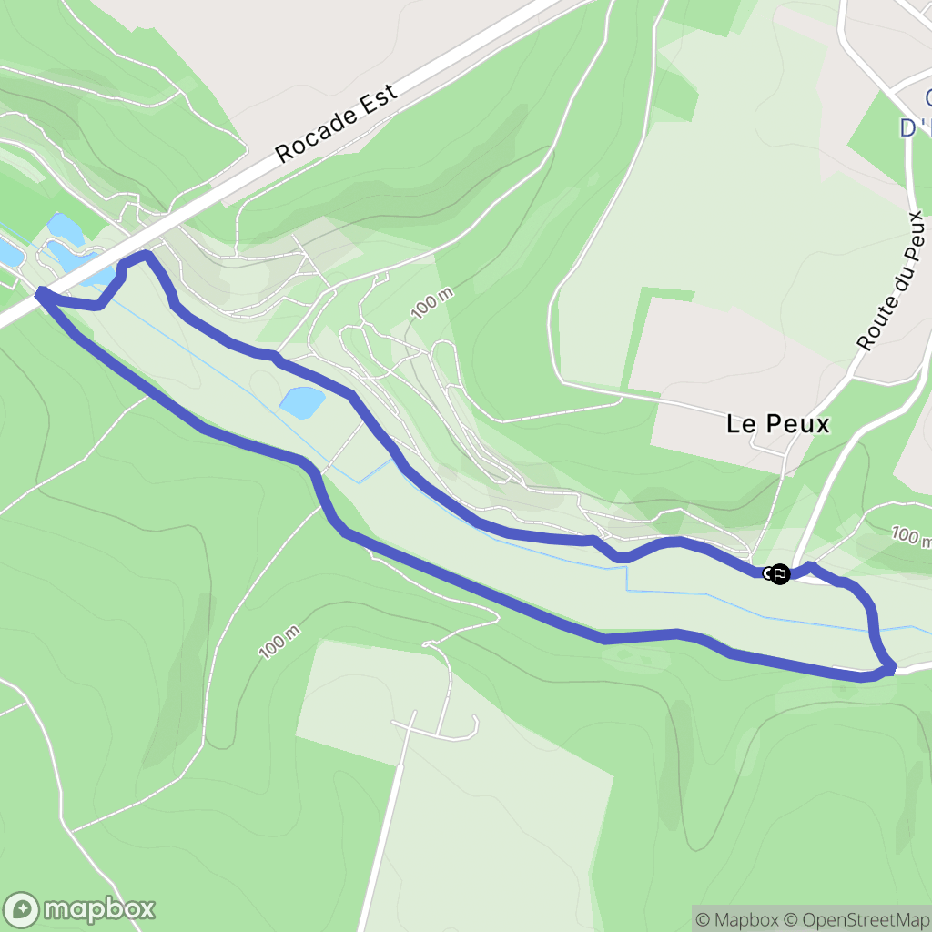 Soyaux : carte du parcours de randonnée - France