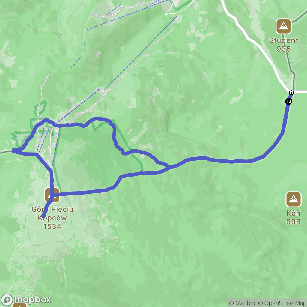 Oravská Polhora: mapa trasy - Slovakia
