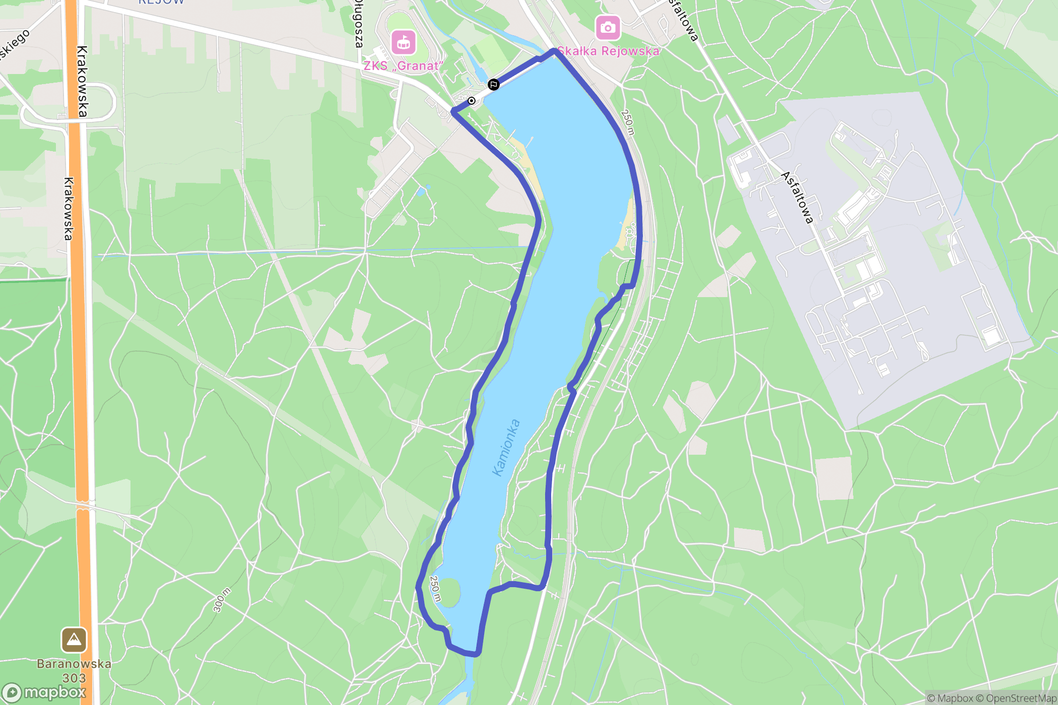 Skarżysko-Kamienna: mapa trasy - Poland