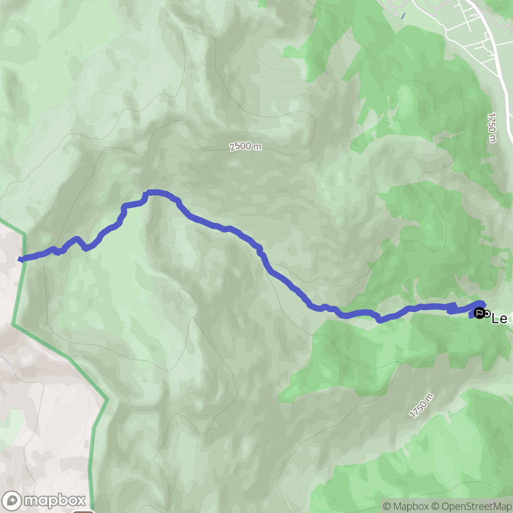 Arvieux : carte du parcours de randonnée - France