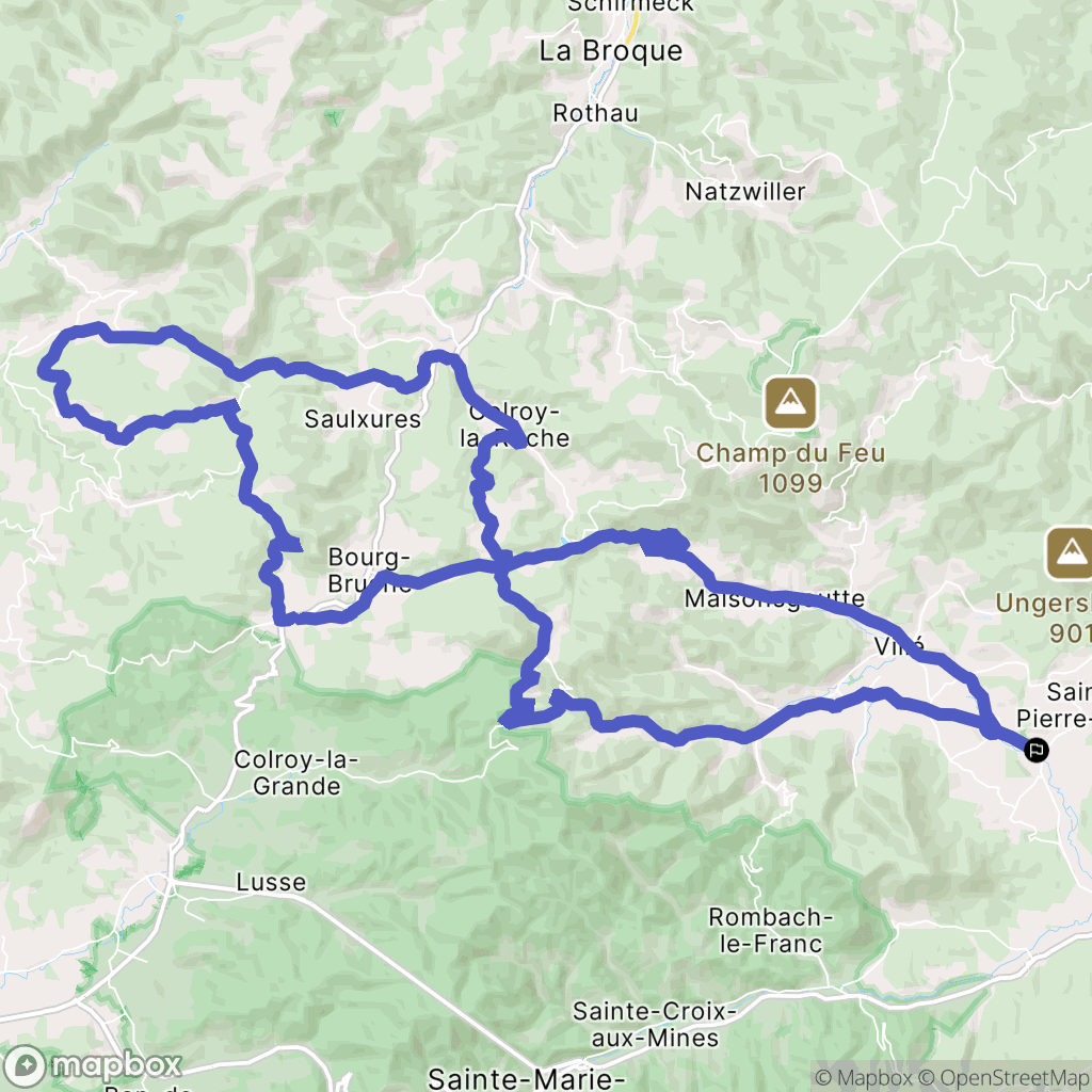 Thanvillé : carte du parcours de randonnée - France
