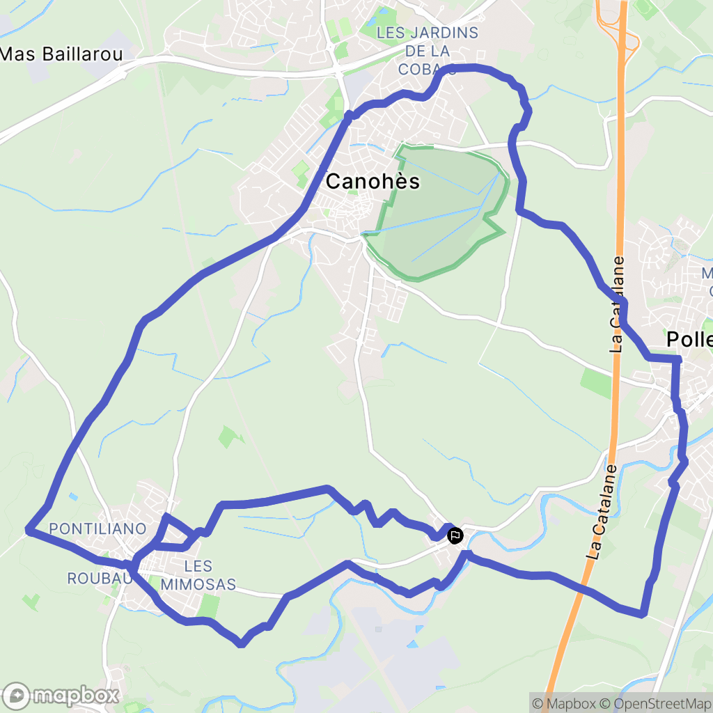 Ponteilla : carte du parcours de randonnée - France