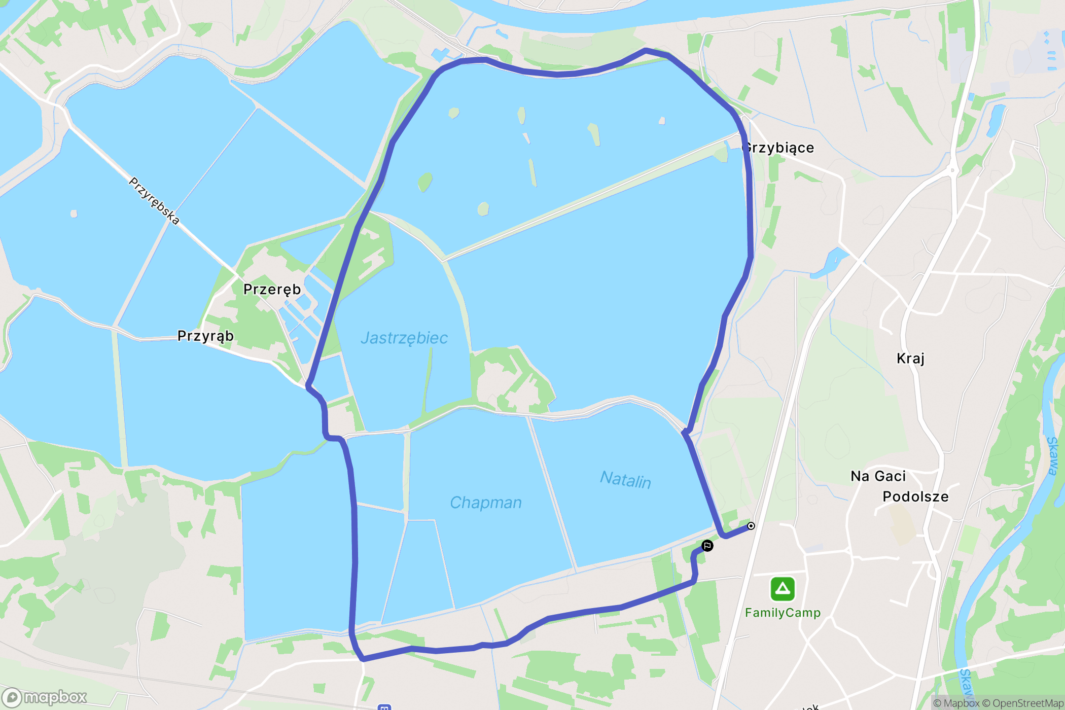Podolsze: mapa trasy - Poland