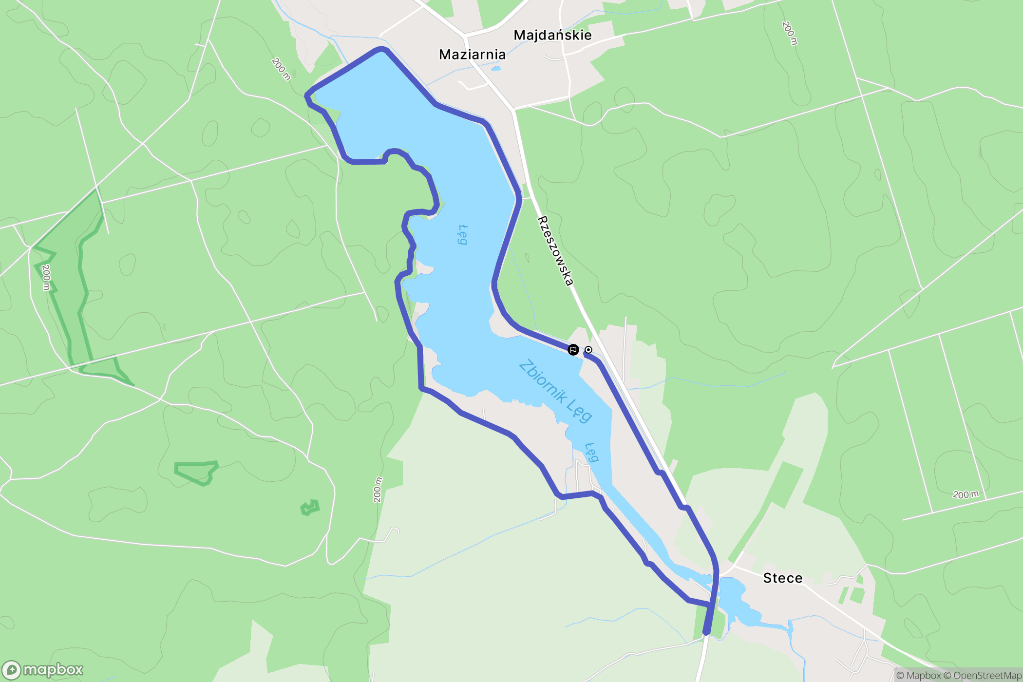 Wola Raniżowska: mapa trasy - Poland