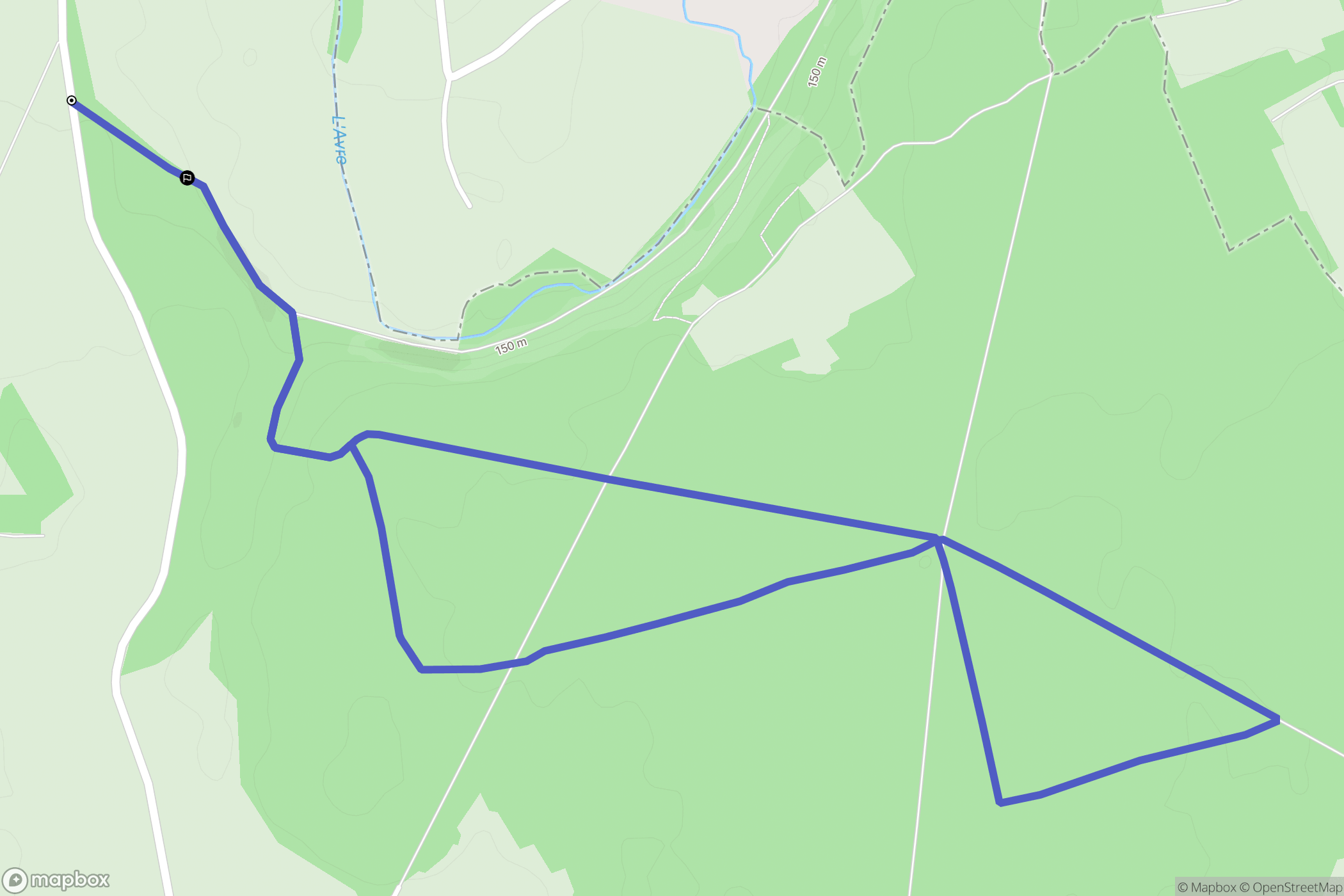 Bérou-la-Mulotière : carte du parcours de randonnée - France