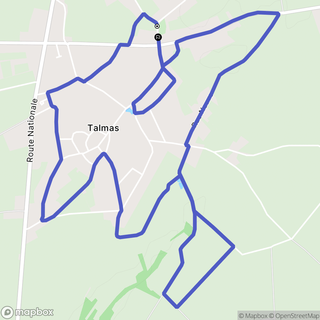 Talmas : carte du parcours de randonnée - France